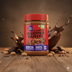 Choco Peanut Butter - Smooth, 100% Natural, Natural Cocoa, Low Sugar, No Added Salt and Preservatives. 435 Grams